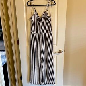 Say What? Monochrome Striped long romper